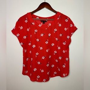 Banana Republic Red Floral Shirt